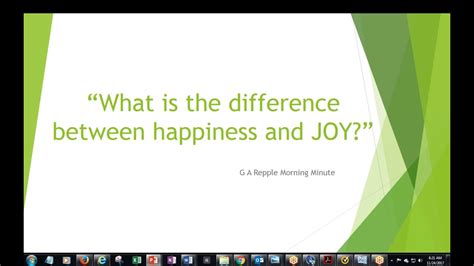 What Is The Difference Between Happiness And Joy Youtube