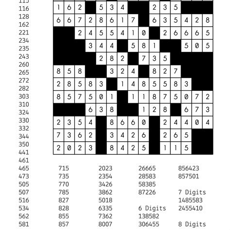 Free Number Fill In Answers 001 Fill In Puzzles Printable
