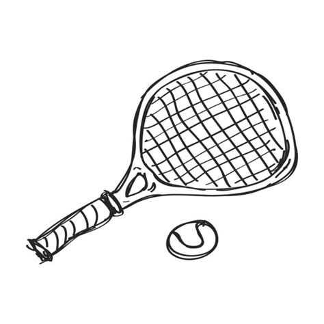 Tennis Racket Outline Stock Vector Bigalbaloo