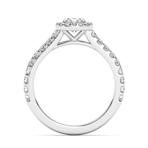 Classic Halo Engagement Ring Custom Rings Valeria Custom Jewelry