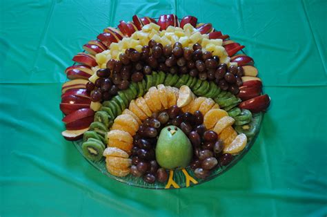 Turkey Fruit Tray Turkey From A Pear Cheese Slice And Cloves For Eyes Thanksgiving