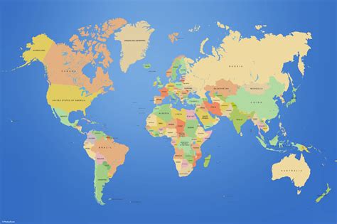 Wereld Kaart World Map Weltkarte Peta Dunia Mapa Del Mundo Earth Map