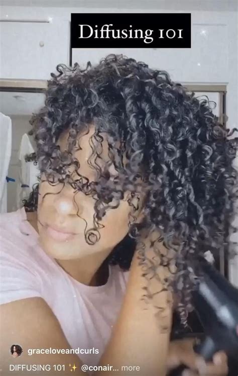 The technique used to diffuse hair. DIFFUSING CURLY HAIR 101 / NATURAL HAIR Video | Curly ...