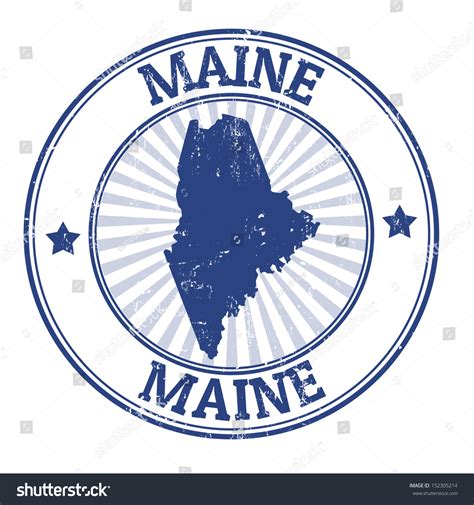 Grunge Rubber Stamp Name Map Maine Stock Vector 152305214 Shutterstock