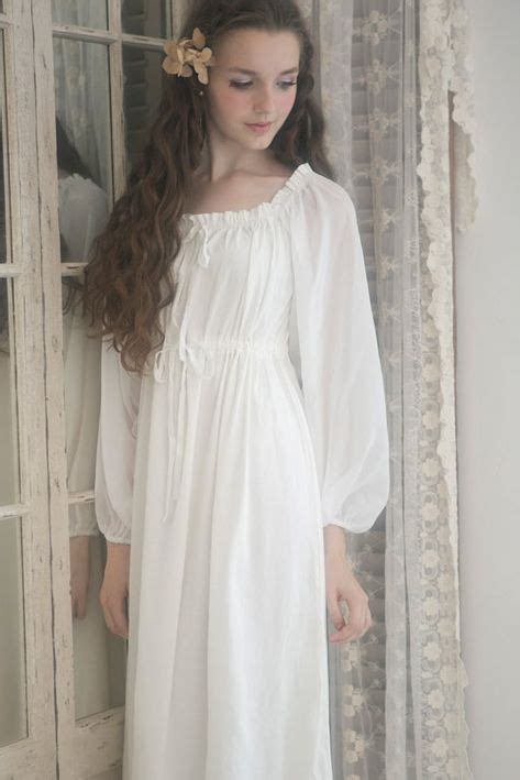 Vintage White Cotton Nightgown Nightie White Vintage