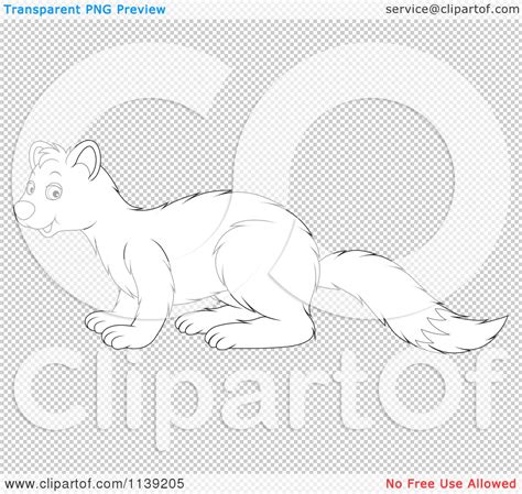 Cartoon Of A Cute Black And White Weasel 2 Royalty Free Vector