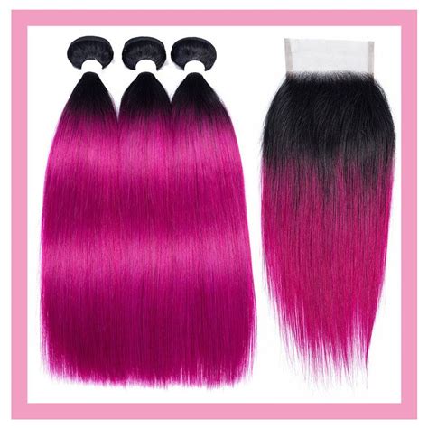 2020 malaysian 100 human hair 1b purple straight virgin hair products 3 bundles with 4x4 lace