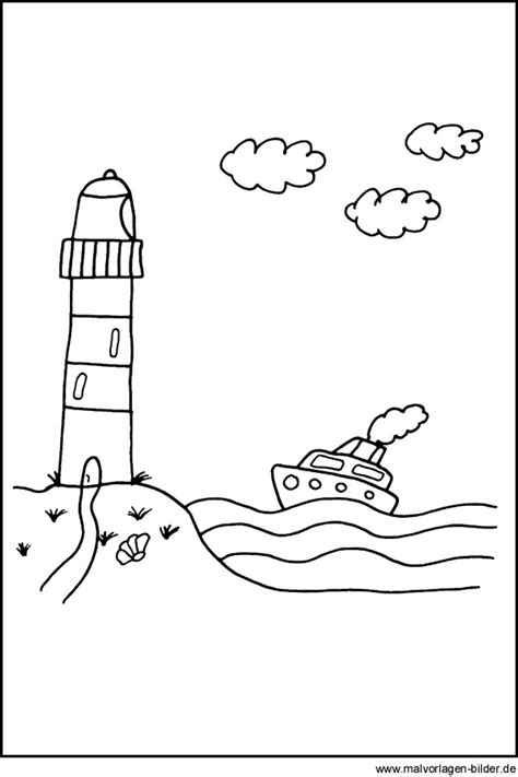 Du siehst auf der linken seite das vorschaubild der malvorlage. Leuchtturm Malvorlagen : Ausmalbilder Seefahrt Kostenlose ...