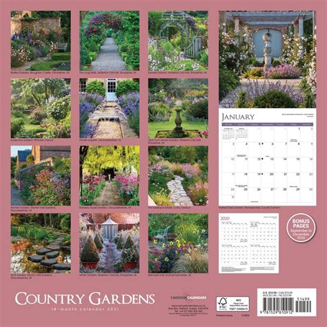 Country Gardens Wall Calendar