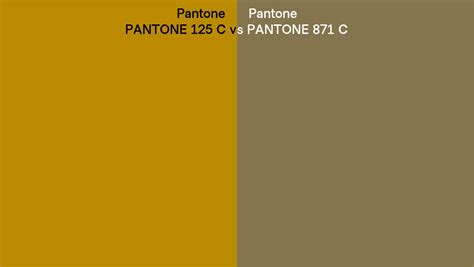 Pantone 125 C Vs Pantone 871 C Side By Side Comparison