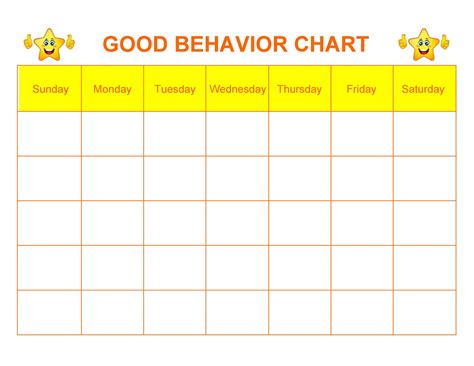 Free Printable Behavior Charts Pdf