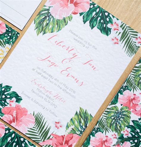 Tropical Hawaiian Wedding Invitation By Sincerely May