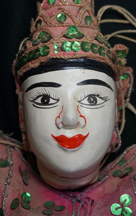 Rare Vintage Wooden Burmese Marionette 1920 30 • Antiche Curiosità