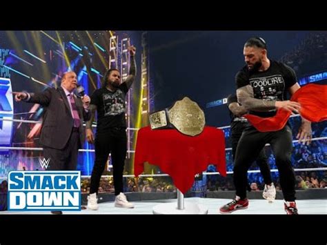 Roman Reigns Reveals New Undisputed WWE Universal Title Smackdown YouTube