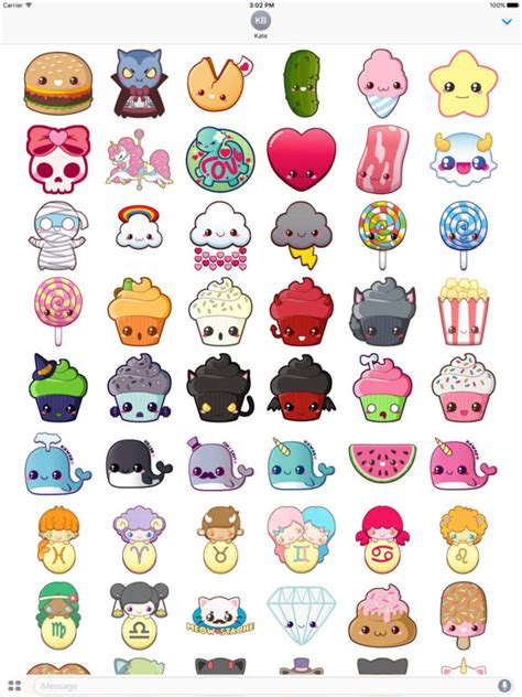 Browse and download hd kawaii stickers png images with transparent background for free. Kawaii - Redbubble sticker pack | Apps | 148Apps