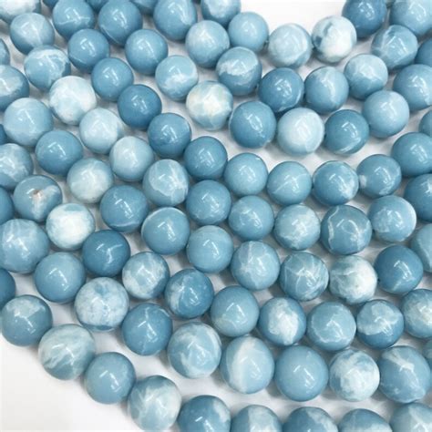 Blue Larimar Quartz Round Beads Gemstone Loose Beads 6mm 8mm Etsy