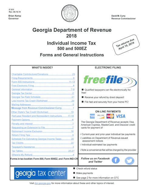 Georgia State Tax Form Pdf Fill Out And Sign Online Dochub