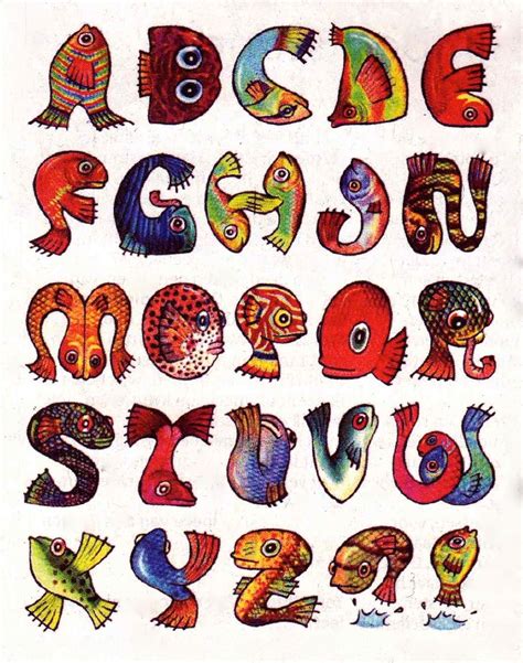 Vissenalfabet Fish Alphabet By Frits Jonker Typography Pinterest