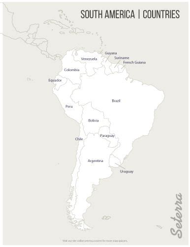 02 Labeled Printable South America Countries Map Pdf South America