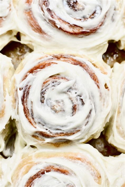 Fluffy Delicious Cinnamon Rolls Slathered In Cream Cheese Icing Oh