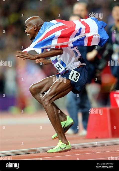 Mo Farah Wins Gold Great Britain London 2012 Olympic Gamesmens 10000m