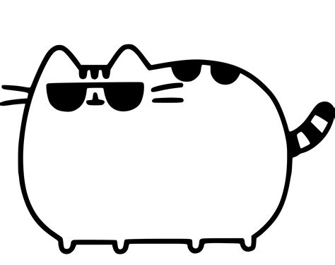 Pusheen Coloring Sheets Easy For Kids Simple To Color And Printable