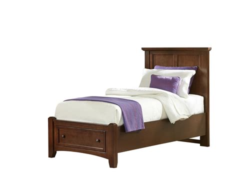 Bonanza Twin Mansion Bed With Storage Footboard Cherry Bb28 338 033b