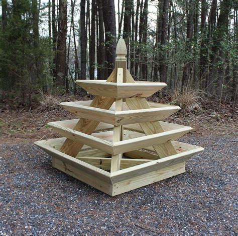 Downloadable Woodworking Plans Pyramid Planter Illustrated With