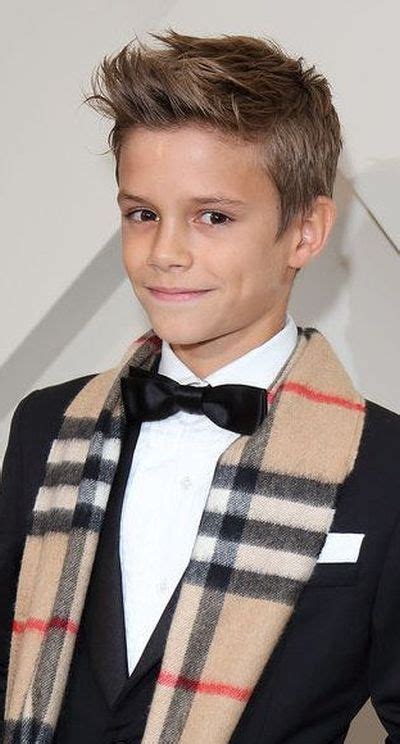 Well Dressed Young Model Romeo Beckham Boys Haircut Styles Boy