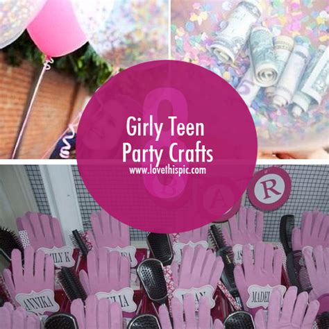 Girly Teen Party Crafts