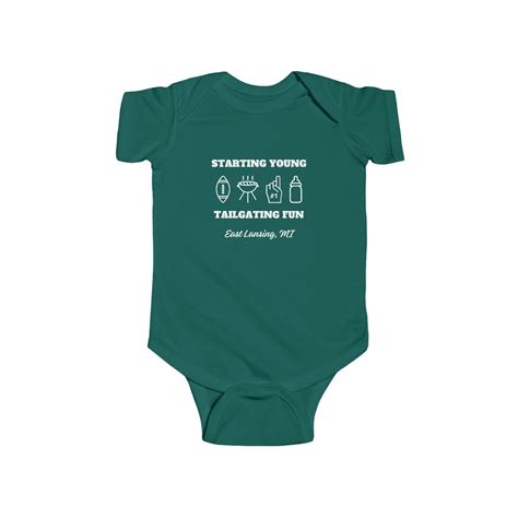 East Lansing Mi Young Tailgater Baby Bodysuit College Etsy