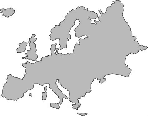Grey Map Of Europe With Countries Free Vector Maps Vlrengbr