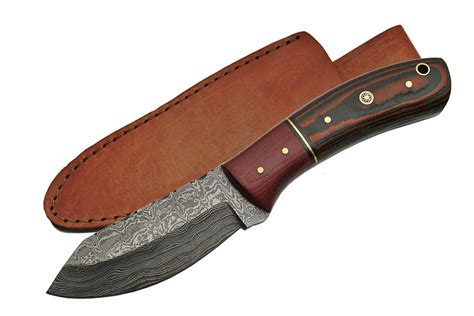 Micarta Handmade Damascus Skinning Knife Frontier Blades