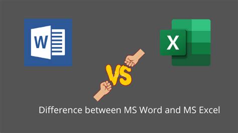 Difference Between Ms Word And Ms Excel Geekyfy