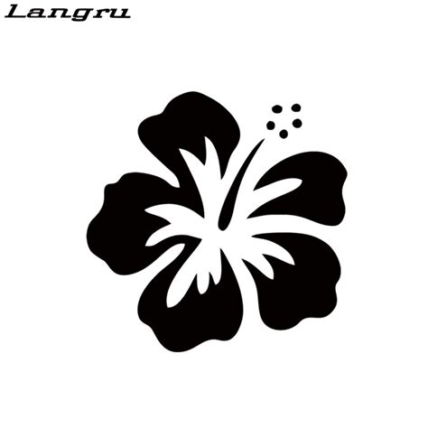 langru car stying hawaiian hibiscus flower vinyl car sticker window decals jdm car stickers