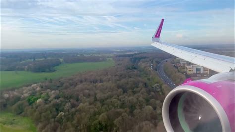 Landing In London Luton Ltn Wizz Air Airbus A321neo Youtube