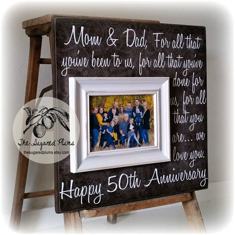 However, the many anniversaries in between can be a little trickier. Parents Anniversary Gift 50th Anniversary Gifts For All ...