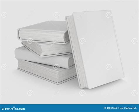 Colección De Diversos Libros Blancos En Blanco En Blanco Imagen De