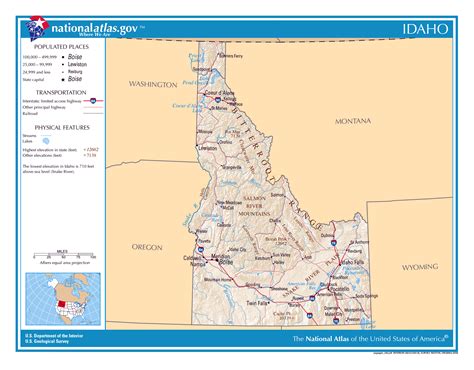 Detailed Map Of Northern Idaho