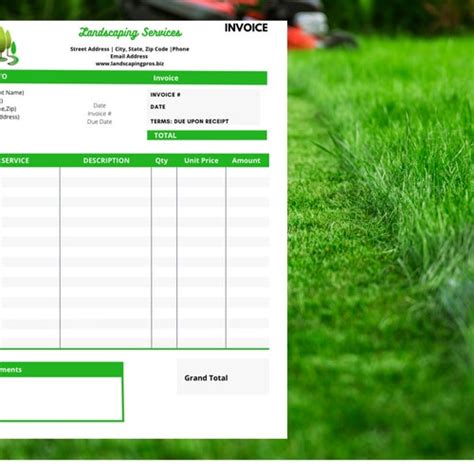 Lawn Care Proposal Landscaping Template Bid Agreement Etsy