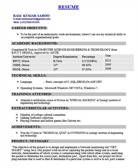 Resume templates resume examples how to write a resume resume formats guide. FREE 40+ Fresher Resume Examples in PSD | MS Word
