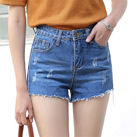 Yichaoyiliang Summer Casual Denim Shorts Women High Waist Ripped Brief Short Jeans Mini Shorts