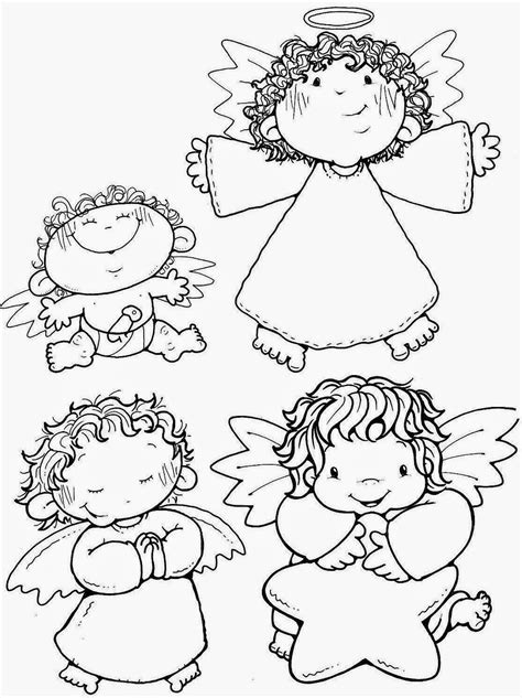 Desenhos De Anjos Para Colorir Pintar Imprimir E Preparar Atividades