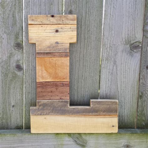 16 Wood Letters Reclaimed Pallet Wood Rustic Home Decor Etsy Large