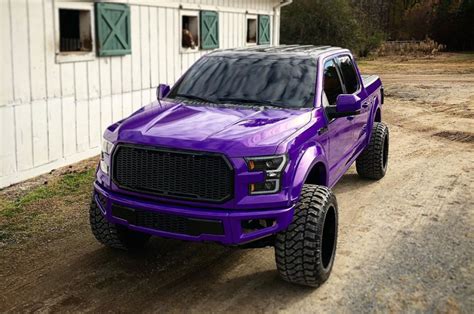 Purple Vinyl Wrapped Truck Is A Big Tire Lifted Eye Catcher Ford
