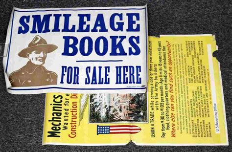 Sold Price Wwi Us Army Recruitment Smilage Books Poster Lot April 4