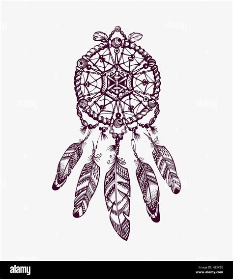 Ethnic Dream Catcher With Feathers American Indian Style Vector