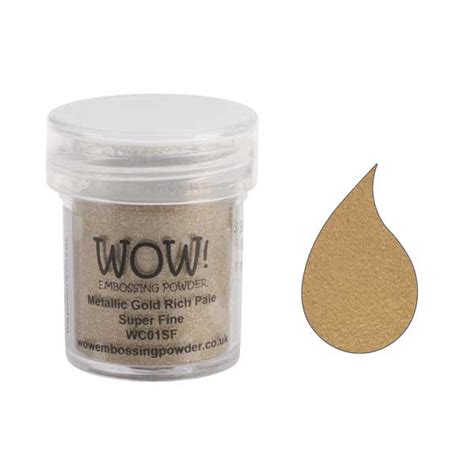 Wow Metallic Gold Rich Pale Super Fine Embossing Powder The Foiled Fox