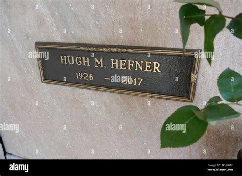 Los Angeles California Usa 26th March 2023 Hugh Hefners Grave At