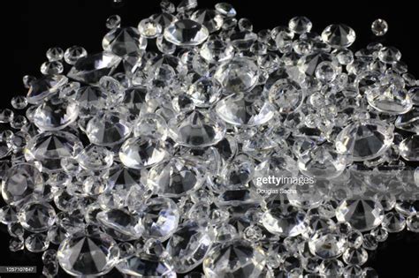 Shiny Diamonds On A Black Background High Res Stock Photo Getty Images